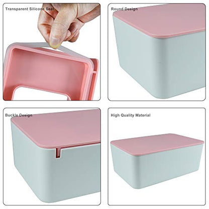 Diaper Wipes Dispenser, Tissue Storage Box Case, Wet Wipe Dispenser Holder with Lid for Home, Office, Cars (Pink) - color: Pink
