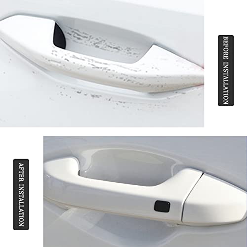 4PCS Carbon Fiber Car Door Handle Protectors, Universal Anti-Scratch Guard Stickers Fit Most Cars - color: Clear/4PCS