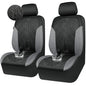 CAR PASS Waterproof Black Gray Car Seat Covers Front Seat Covers Neoprene Wetsuit,All-Weather Non-Slip Durable,Universal Fit for SUV Sedans Trucks Van Automotive,Airbag Compatible,3D Emboss Black Gray - color: Black and Gray, size: Two Front