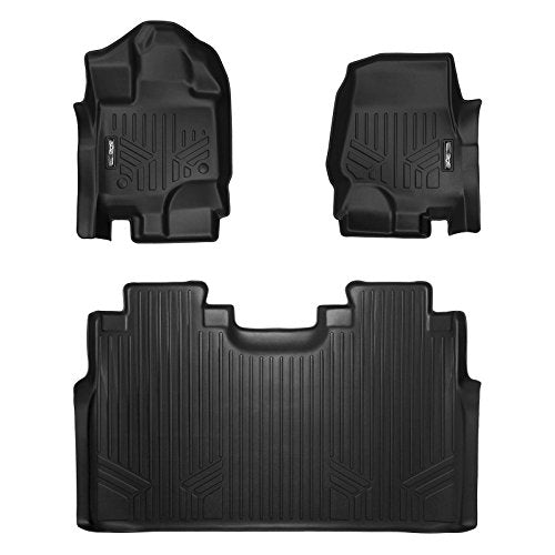SMARTLINER Custom Fit Floor Mats 2 Row Liner Set Compatible with 2015-2025 Ford F-150 - color: Ford F-150 2015 - 2025