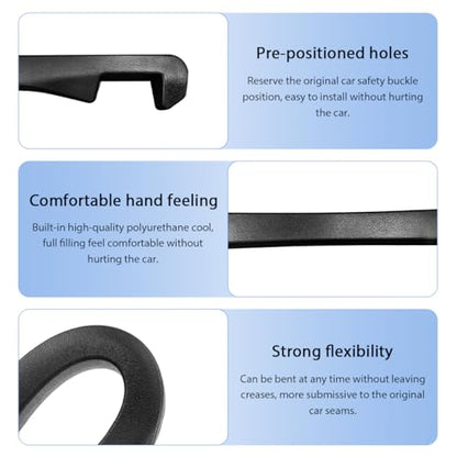 2 PCS Car Seat Gap Filler, PU Leather Car Seat Side Gap Filler to Fill The Gap Between Seat and Console, Universal Car Seat Gap Filler to Prevent Item from Falling for Most Vehicles (Black) - color: Black