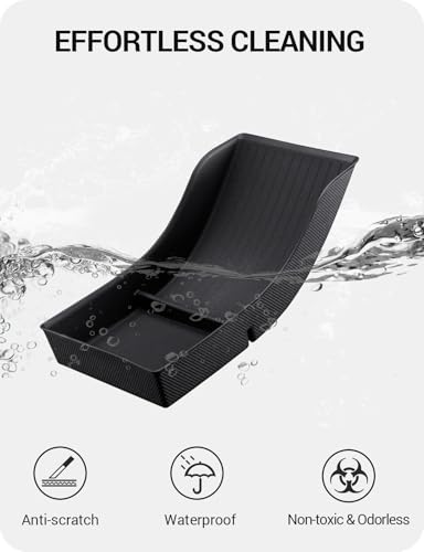 BASENOR Lower Center Console Organizer Tray for Model Y Model 3 (Proprietary Design) Bottom Storage Box Fit 2021-2024 Model Y 2021-2023 Model 3 - size: 2PCS For Tesla Model 3/Y (2021-2024)