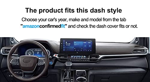 Dash Cover Mat Custom Fit for Toyota Sienna 2021-2025, Dashboard Cover Pad Carpet Protector (Black) F152 - color: 21-23 Black