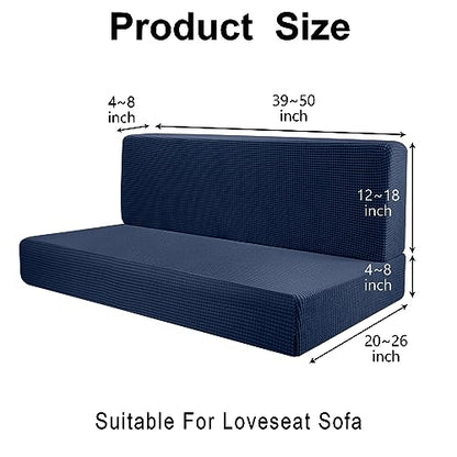 Tlswshsy RV Dinette Cushions - Stretch Sofa Seat Slipcovers - Washable Loveseat Sofa Furniture Protector for RV Camper Car Bench (Blue 2 Backrest & 2 Bench Covers) - color: Blue