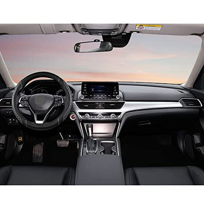 West Llama Customized Auto Car Steering Wheel Cover for Honda(Black+Gray-Standard Size) - color: C-gray-1, size: Standard Size (14½''-15'')