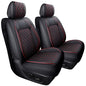 Aierxuan Dodge Ram Front Seat Covers Custom Fit 2009-2026 1500 2500 3500 Crew Quad Regular Cab Truck Pickup Waterproof Leather Airbag Compatible Cushions(2 PCS Front/Black-Red) - color: 2 PCS Front/Black-Red