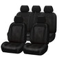 Flying Banner Car Seat Covers Full Set Universal fit Most Car,Truck,SUV and Van Comfortable Airbag Compatible Jacquard & Polyester (Full Set - Low Back, Black Gray Thread) - color: Black Gray Thread