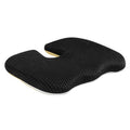 Gooo&Ma Car Seat Cushion & Office Chair Pad - Air Fiber Breathable U-Shape Cooling Cushion for Tailbone Comfort, Driving, Desk & Gaming, Ergonomic Washable Seat Pad with Non-Slip Base(Black)