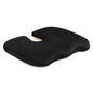 Gooo&Ma Car Seat Cushion & Office Chair Pad - Air Fiber Breathable U-Shape Cooling Cushion for Tailbone Comfort, Driving, Desk & Gaming, Ergonomic Washable Seat Pad with Non-Slip Base(Black)