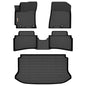 Binmotor-Floor Mats & Upper Cargo Liner for Hyundai Venue 2026 2025 2024 2023 2022 2021 2020, All Weather Car Floor Mat for Hyundai Venue SE/SEL/Limited Accessories (Cargo Mat for Top Position) - style: 2) Car Mats for Hyundai Venue (2020-2026)