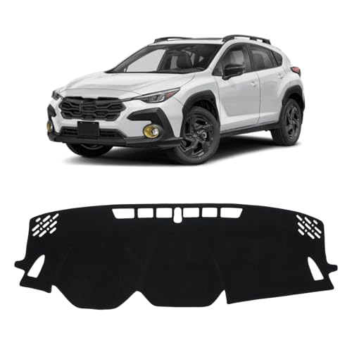 KUST Black Dash Cover for Subaru Crosstrek 2024 2025 2026 Non-Slip Dashboard Cover Polyester Interior Accessories for Subaru Crosstrek Custom Fit Dash Mat Sunshade No Glare - size: For Crosstrek 24-26