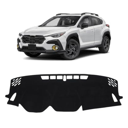 KUST Black Dash Cover for Subaru Crosstrek 2024 2025 2026 Non-Slip Dashboard Cover Polyester Interior Accessories for Subaru Crosstrek Custom Fit Dash Mat Sunshade No Glare - size: For Crosstrek 24-26