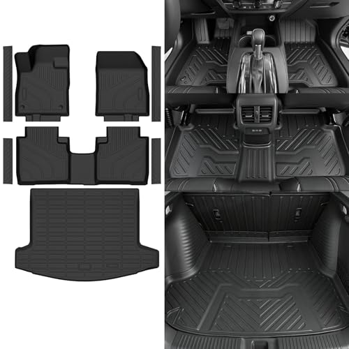 Custom Fit Floor Mats for 2024-2025 2026 Lincoln Nautilus, All Weather TPE Floor Liners & Trunk Mat & Door Sill Guard, Odorless Full Set Interior Accessories - size: 13)Nautilus|2024-2026