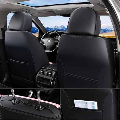Leather Seat Covers Pink Car Seat Covers Full Set Car Seat Protectors 5 Seats Driver Seat Covers Fit for Most Cars Trucks SUV