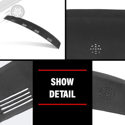 Dash Cover Dashboard Panel, Fit Dodge Ram 1500 2002-2005/2500 3500 2003-2005, Instrument Panel Cover Black - color: BLACK