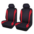 Flying Banner Car Seat Covers Front Set Breathable Mesh Seat Protector Fabric Polyester Cover Easy Installation SUV CAR Woman Lady Femal (Front Set, Black Red)