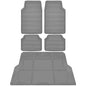 CAR PASS Gray Rubber Car Floor Mats & Cargo Liners, All Weather Car Mats & Trunk Mats,Waterproof Automotive Floor Mats Trim to Fit for Most Cars Sedans SUVs Vans, Durable Heavy Duty Anti-Slip, Gray - color: Gray with cargo liner