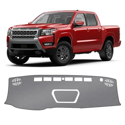KUST Gray Dash Cover Compatible with Nissan Frontier 2022-2025 2026 Dashboard Cover Accessories for Frontier Non-Slip Polyester Dashboard Mat Custom Fit Center Console Sunshield Protector No Glare - size: Frontier 22-26(Gray)