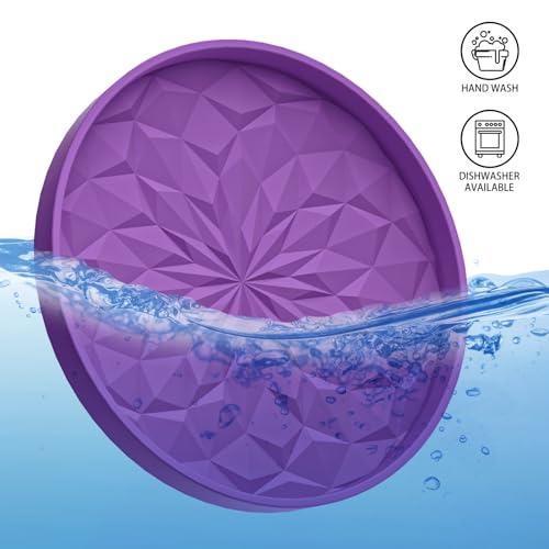 Car Coasters for Cup Holders [4 Pack] - 2.75In Silicone Auto Mug Mats - Universal Non-Slip Recessed Car Interior AccessoriesDeep Purple - color: 4pack-deep Purple