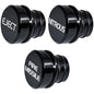 Cigarette Lighter Plug Cover Billet Aluminum Cigarette Lighter Plug, Fits All Vehicles with Standard 12 Volt Power Source Aluminum Dustproof Plug Billet Button Plugs (Black-3PC) - color: Black-3pc