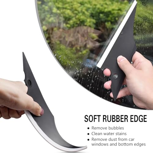 18PCS Car Window Tint Kit, Vehicle Glass Protective Film Wrapping Installation Set, Auto Vinyl Wrap Tinting Tools Included Squeegees, Felt Squeege, Cutting Knife with Blades