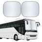 EcoNour 2-Piece Foldable RV Windshield Sun Shade, 240T Reflective Polyester, UV Protection & Heat Block for Truck, Motorhome & Bus Front Window, Keeps Interior Cool – (50" L x 41.5" W) - size: XX-Large