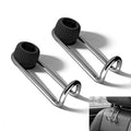 2 PCS Headrest Hooks for Car, 10KG Heavy Duty Rotatable Hidden Hooks, Car Seat Back Organizer Storage Accessories, Universal for Most Cars, SUVs, Trucks (Black)