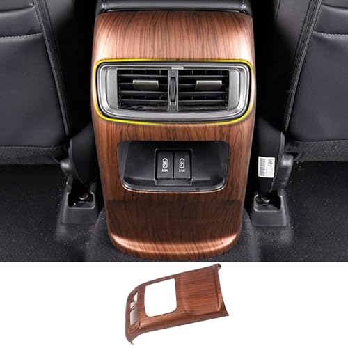 XITER ABS Rear Air Vent Panel Cover Rear Air Conditioner Outlet Vent Cover Interior Accessories-for For Honda EX EX-L Touring CRV 2017 2018 2019 2020 2021 2022,Peach Wood Texture - color: Peach Wood Texture, size: Rear air outlet cover (EX EX-L Touring)
