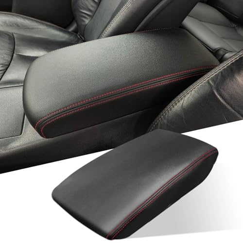 Center Console Cover for Nissan Altima 2013-2018 - Durable Armrest Protector, Easy Installation, Non-Slip Backing, for Altima Interior Accessories - size: 13-18 |Altima| Red Stitch, Thin Size