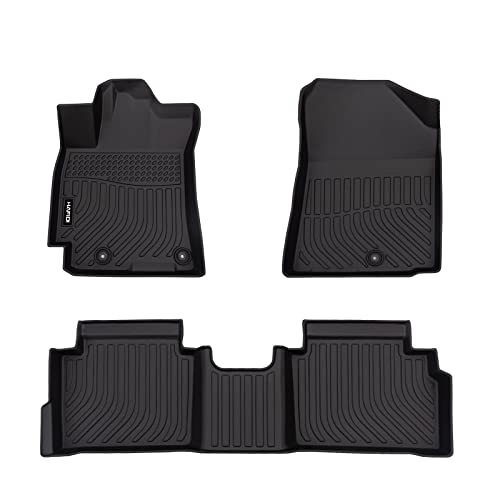 HAFIDI® Floor Mats Fit for 2019-2024 Kia Forte丨S丨EX丨FE丨LX丨LXS丨GT丨GT-Line丨All Weather Protection TPE Anti-Slip Automotive Floor Liners, Fits 1st & 2nd Row Full Set Custom Accessories, Black - style: 2) For Forte 2019-2024 Floor Mats