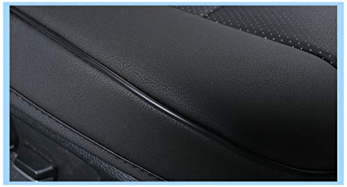Luxury PU Leather Car Seat Cover Protector Front, Bottom Single Seat Cover-Compatible with 90% Vehicles (Width 20.8 ×deep 21×Thick 0.2 inch) (Black) - color: Black