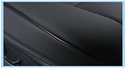 Luxury PU Leather Car Seat Cover Protector Front, Bottom Single Seat Cover-Compatible with 90% Vehicles (Width 20.8 ×deep 21×Thick 0.2 inch) (Black) - color: Black