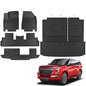 KARPAL Floor Mats for Nissan Pathfinder 2022-2025 2026 (7&8 Seats), TPE Rubber All Weather Protection Floor Liners Accessories Car Mats, Front & 2nd & 3rd Row & Cargo Liner - style: 2022-2026 | For Nissan Pathfinder (7&8 Seats) | Combo Set