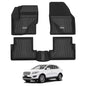 3W Floor Mats Compatible for Lincoln MKC 2015-2019, TPE All Weather Floor Liner Custom Fit 1st and 2nd Rows Full Set Car Liners - Black