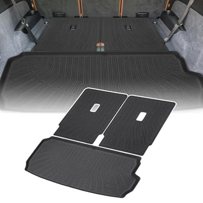 Cargo Liner Compatible with 2017-2025 Audi Q7 Trunk Mat Cargo Mat Back Seat Cover Protector (for 7-Seater)(Backrest Mats+Trunk Mat) - size: FOR 2017-2025 Audi Q7/SQ7