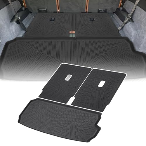 Cargo Liner Compatible with 2017-2025 Audi Q7 Trunk Mat Cargo Mat Back Seat Cover Protector (for 7-Seater)(Backrest Mats+Trunk Mat) - size: FOR 2017-2025 Audi Q7/SQ7