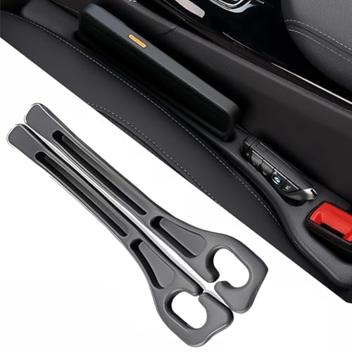 Car Seat Gap Filler, 2-Pack Universal Seat Gap Filler Organizer,Seat Side Gap Seam Filler Organizer Between Seat and Centre Console, No Drop Seat Guard for Phones,Keys & Cards, Fits Cars, SUVs, Trucks