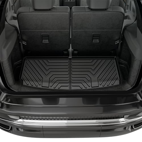 YITAMOTOR Floor Mats for Chrysler Pacifica 2017-2026 7/8 Passenger (No Hybrid) & Voyager 2020-2026, Custom Fit All Weather Anti-Slip TPE Rubber Automotive Accessories, 3 Row & Cargo Liner Set, Black - style: 17-26 Chrysler Pacifica Floor Mats & Cargo Line