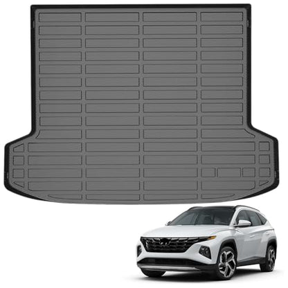 Auxko All Weather Cargo Liner Mat Fit for 2026 2025 2024 2023 2022 Hyundai Tucson Plug-in Hybrid TPE Trunk Mat Tucson Accessories All Season Odorless Anti-Slip Black - size: tucson phev|2022-2026|cargo mat
