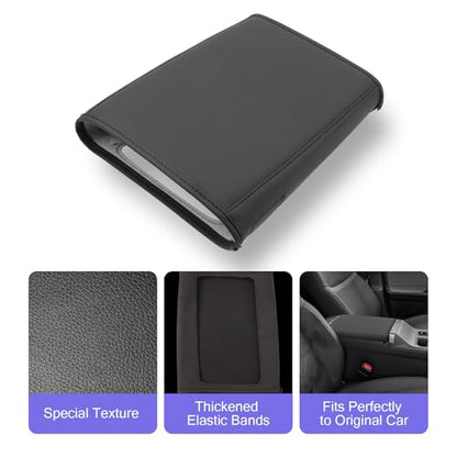 LUWU 2026 RAV 4 Center Console Cover Compatible with 2026 RAV 4 LE/XLE/Limited/Adventure/TRD Off-Road Accessories 2026 RAV 4 Armrest Cover Armrest Console Cover PU Leather Material(Black) - color: RAV 4 2026 Armrest Cover