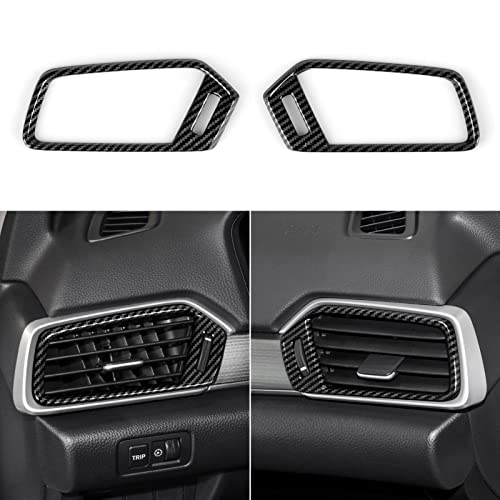 Side Air Vent AC Outlet Cover Decals for 2018 2019 2020 2021 2022 Honda Accord 10th Gen Accessories ABS Carbon Fiber Interior Stickers - color: Air Vent Cover