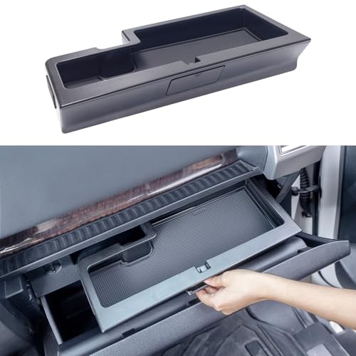 Glove Box Organizer Compatible with 2015-2020 Ford F150 Accessories Interior Hidden Glove Storage Compartment Organizer Tray ABS Materials - size: 15-20 F150