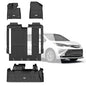 3W Floor Mats & Trunk Mat for Toyota Sienna 2021-2026 LE/XLE(Only for 8 Seat), TPE All Weather Custom Fit Floor Liner for Sienna 1st, 2nd and 3rd Row and Cargo Mat, Black - size: 1. Toyota Sienna 8 Seat|21-26|Full Mats