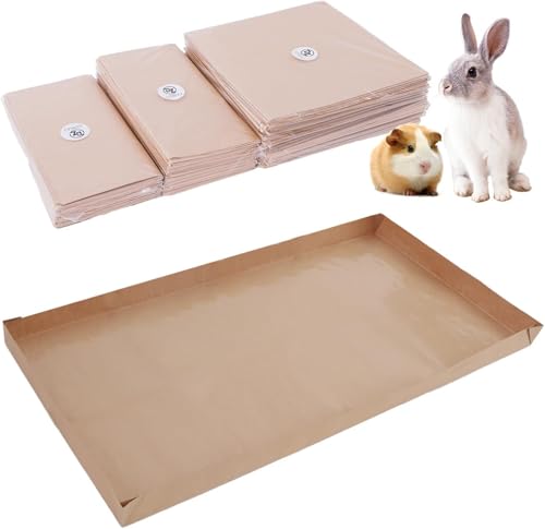 Disposable Guinea Pig Cage Liners, 48" x24 Large Liner Bag for Guinea Pig Cage Bottom, Water-Resistant Kraft Paper (8Pack) - size: (24" x 48") 8Pack-B