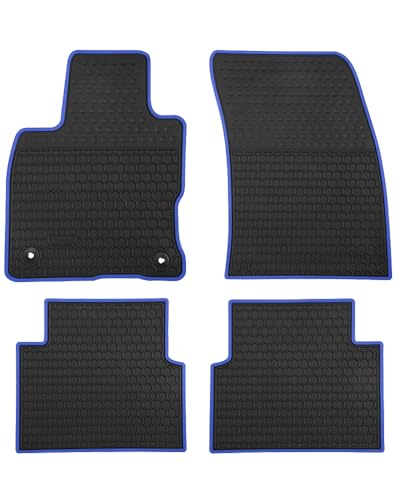 Car Floor Mats Custom Fit for Ford Escape 2020 2021 2022 2023 2024（Not for Hybrid） Odorless Washable Heavy Duty Rubber (All Weather) Floor Liners Front and Rear Row Set Black - color: Blue, size: Escape :2020-2026(Non Hybrid )