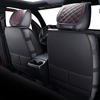 Tomatoman Tacoma Seat Covers Customized for 2005-2025 2026 Sport Extended SR V6 Pickup TRD, Waterproof Faux Leather Car Cushions(2 PCS Front, Black-Red) - color: 2 PCS Front/Black-Red