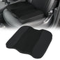 Nilight Car Seat Cushion Black Leather Breathable Mesh Splicing Cushion Memory Foam Suitable for Daily Life Driving Relieves Sciatica and Tialbone Pain Improves Drive Visibility - color: Black Leather