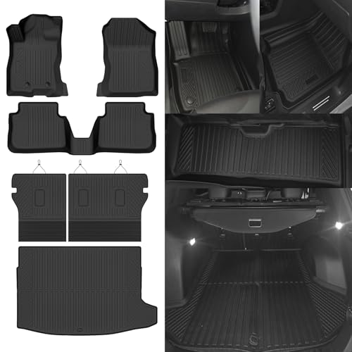Custom Fit Floor Mats for Subaru Crosstrek Hybrid 2026, All Weather TPE Floor Liners with Trunk Mat & Backrest Protectors, Odorless Full Set Interior Accessories - size: 25)Crosstrek Hybrid|2026