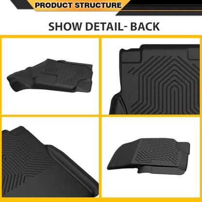 G-PLUS Cargo Liners,Compatible with 2015-2024 2025 Ford F150 Super Crew(Fit 22-24 Lightning Models),3PCS Black Non-Slip All Weather Full Cover Protection Floor Liners - size: Fit Ford F150 2015-2025 | Super Crew | 3PCS