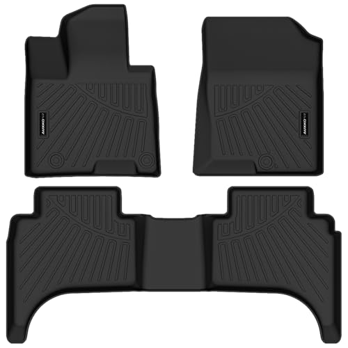All Weather Floor Mat Fit for Hyundai Santa Cruz 2022-2025 2026 TPE Rubber Liners Santa Cruz Accessories All Season Guard Odorless Anti-Slip Liner Black - size: santa cruz|2022-2026|floor mats